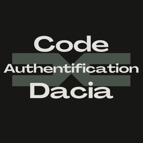 Code authentification Dacia